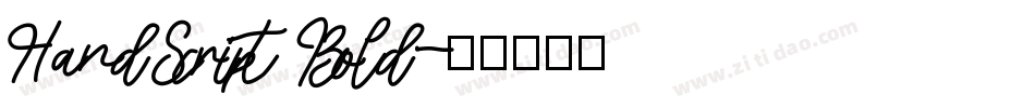 HandScript Bold字体转换